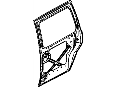 GM 12529766 Door Assembly,Rear Side (Swb, Right)