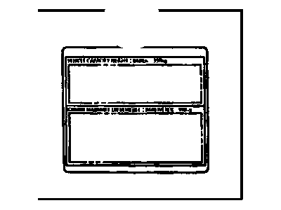 GM 88974604 Label,Tire Pressure