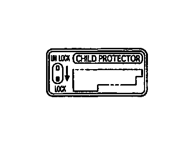 GM 94848717 Label,Child Security Lock Information