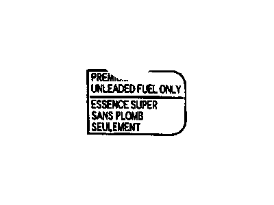 GM 88970230 Label,Fuel Recommendation