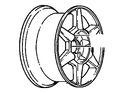 GM 9595232 Wheel Rim, 16X6.5J Aluminum 42Mm Outside *Polished