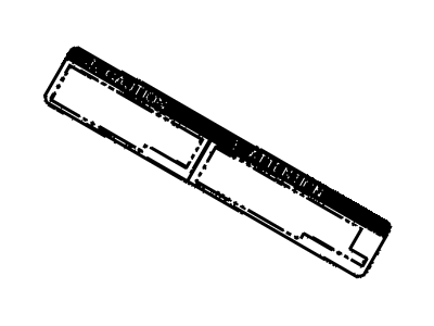 GM 88972556 Label,Jack Caution