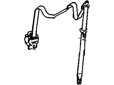 19149498 GM Passenger Seat Belt Kit (Retractor Side) *Light Titanium *Titanium Illustration 1 of 1
