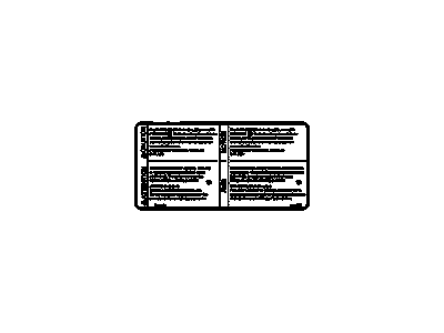 GM 22828263 Label, A/C Refrigerant Charging