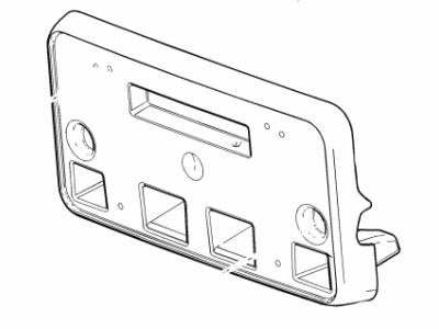 GM 84186107 Bracket Assembly, Front Lic Plt *Black