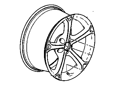 GM 9597861 Wheel Rim, 18X9.5J 40Mm Outside 120.65X5Xm12 Bellcrank *Sparkle Slvr