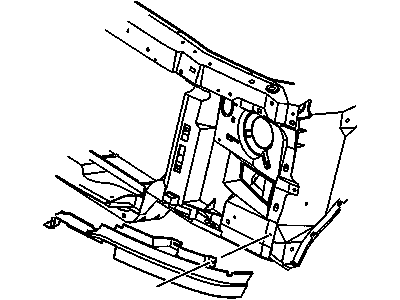 GM 15021881 Filler, Front Bumper *Black