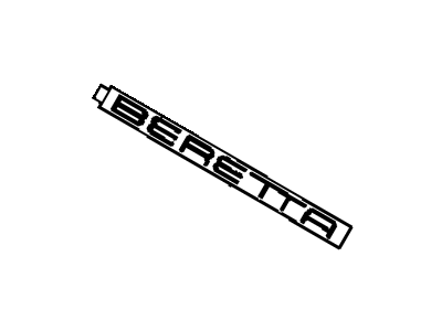 GM 20526865 Plate Assembly, Front Side Door Name (Beretta) *Black