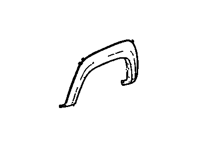 GM 15137913 Flare Assembly, Rear Wheel Opening *Grained Small Flar*Dark Smoke Gry