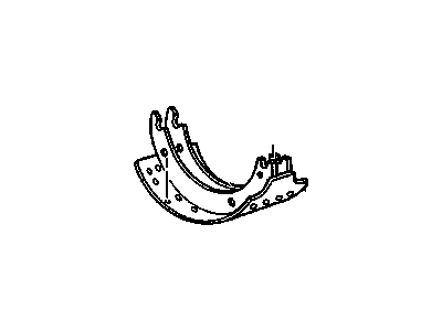 12470663 - Genuine GM Shoe Asm,Front Air Brake (W/O Lining)