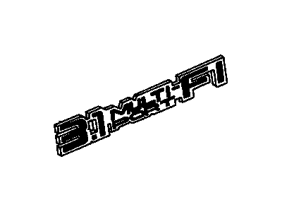 GM 22572189 Plate Assembly, Name "3.1 Multiport Fuel Injection" *Silver