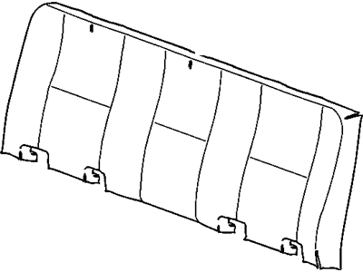 GM 22814501 Cover Assembly, Rear Seat Back *Titanium