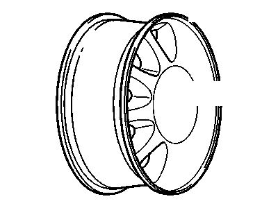 GM 9595529 Wheel Rim,17X6.5 *Chrome Clad