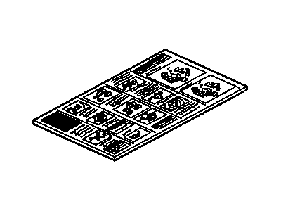 GM 22701351 Label,Pass Compartment Spare Wheel Stowage Instruction