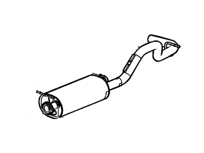GM 25834229 Exhaust Muffler Assembly (W/ Exhaust Pipe & Tail Pipe)