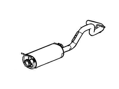 GM 25834226 Exhaust Muffler Assembly (W/ Exhaust Pipe & Tail Pipe)