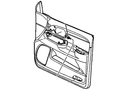 GM 15101185 Panel Assembly, Front Side Door Trim *Oak