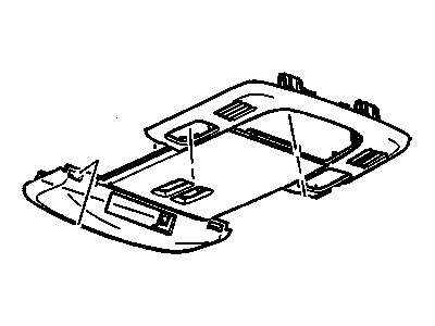 GM 15291491 Bezel, Roof Console Compartment *Shale