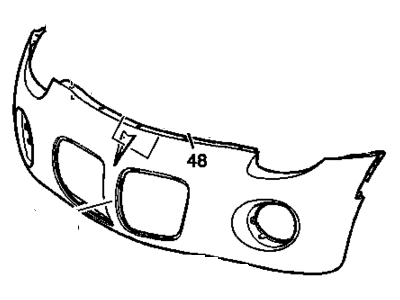 GM 89025064 Front Primered Bumper Cover