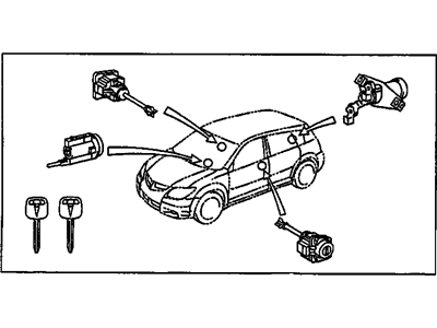 2008 Pontiac Vibe Door Lock Cylinder - 88975020