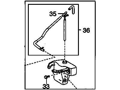 2010 Pontiac Vibe Coolant Reservoir - 19204404