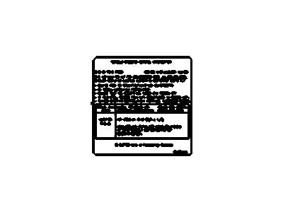 GM 96394228 Label,Vehicle Emission Control Information