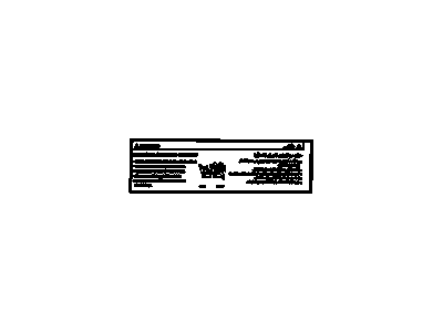 GM 25815471 Label, Inflator Restraint System Caution