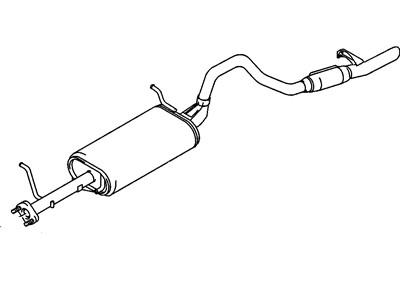 GM 91175657 Exhaust Muffler (W/Resonator,Exhaust & Tail Pipe)