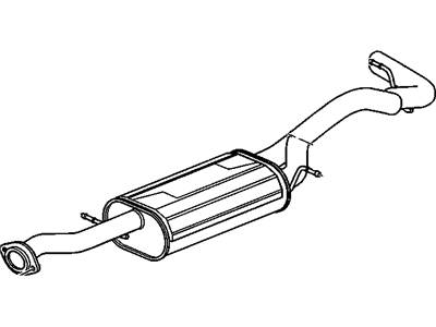 GM 15232530 Exhaust Muffler Assembly (W/ Exhaust Pipe & Tail Pipe)