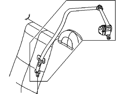 GM 96817745 Belt Kit,Rear Seat Center *Beige