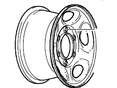 GM 9595393 Wheel Rim Assembly, 16X6.5X31 *Silver