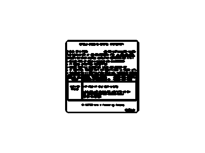 GM 96440095 Label,Vehicle Emission Control Information