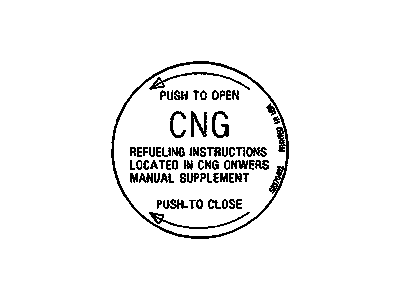 GM 52370462 Label, Cng Tank Filler Instruction Location