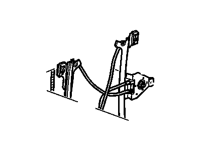 GM 15206916 Rear Side Door Window Regulator Assembly