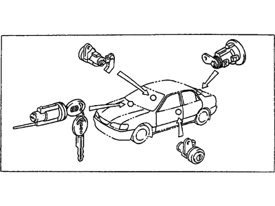 2002 Chevrolet Prizm Door Lock Cylinder - 94857513