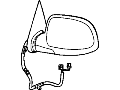 GM 15226920 Mirror Assembly, Outside Rear View (Chrome Skull Cap)