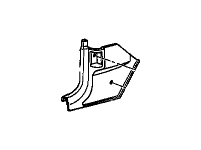 20540668 GM Panel, Body Hinge Pillar Trim Finish *Black Illustration 1 of 1