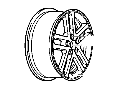 GM 9594582 Wheel Rim, 16X6 Machined Aluminum Wheel Rim