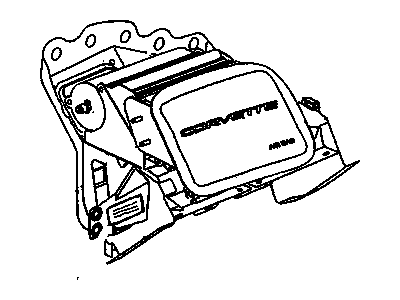 GM 10299631 Label, Instrument Panel Pass Knee Bolster Panel Identify *Block Wht Blue