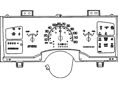1995 Buick Roadmaster Instrument Cluster - 16211674