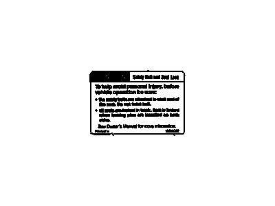 GM 15029392 Label, Rear Seat Belt & Seat Latch Caution