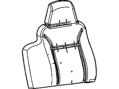 89041559 GM Driver Seat Back Cushion Pad Illustration 1 of 1
