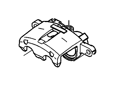 GM 25848000 Caliper Asm,Rear Brake (W/O Brake Pads & Bracket)