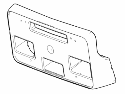 GM 84186106 Bracket Assembly, Front Lic Plt *Black