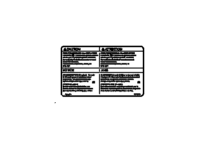 GM 22878734 Label, A/C Refrigerant Charging