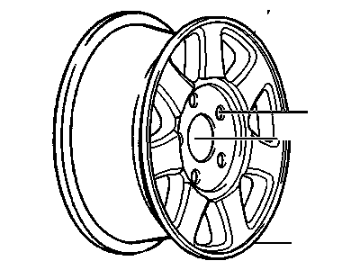 GM 9593095 Wheel Rim, 16X7 *Chrome