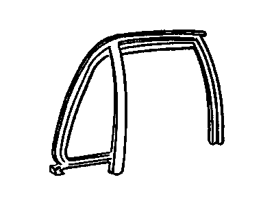 GM 25651914 Window,Rear Side Door Stationary(W/Rear Side Door Window Weatherstrip)