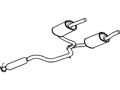GM 25794071 Exhaust Muffler Assembly (W/ Exhaust Pipe & Tail Pipe)