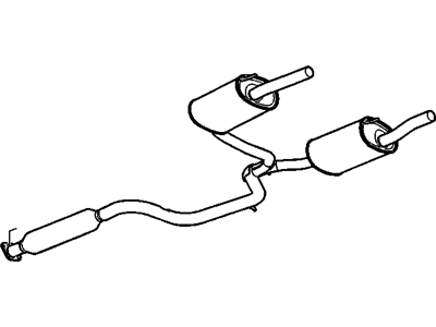 GM 19180850 Exhaust Muffler Assembly (W/ Exhaust Pipe & Tail Pipe)