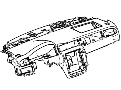 GMC Dash Panel Vent Portion Covers - 19331332